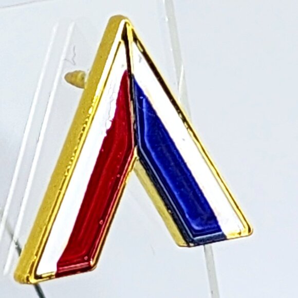VTG Penzey's V Voted Victory Red White Blue Enamel Gold Lapel Pinback Hat Pin - Picture 10 of 10